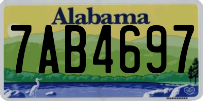 AL license plate 7AB4697