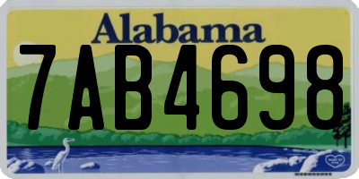 AL license plate 7AB4698