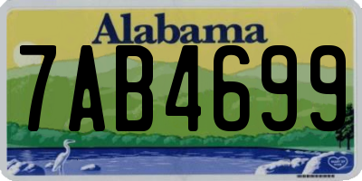 AL license plate 7AB4699