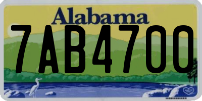 AL license plate 7AB4700