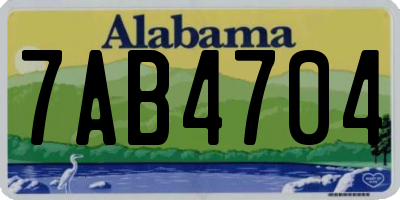 AL license plate 7AB4704