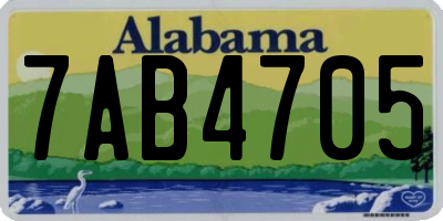 AL license plate 7AB4705