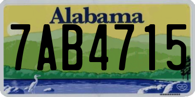 AL license plate 7AB4715