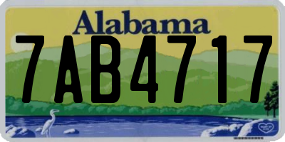 AL license plate 7AB4717