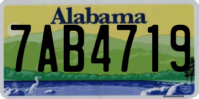 AL license plate 7AB4719