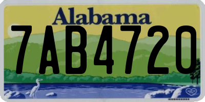 AL license plate 7AB4720