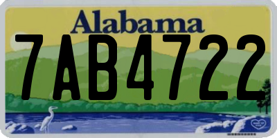 AL license plate 7AB4722