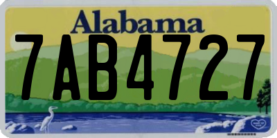 AL license plate 7AB4727