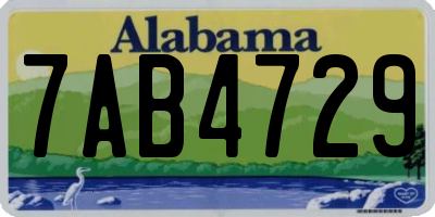 AL license plate 7AB4729