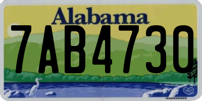 AL license plate 7AB4730