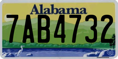 AL license plate 7AB4732