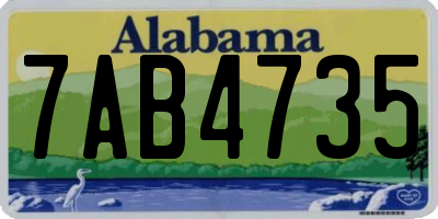 AL license plate 7AB4735