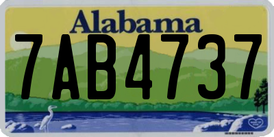 AL license plate 7AB4737