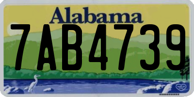 AL license plate 7AB4739