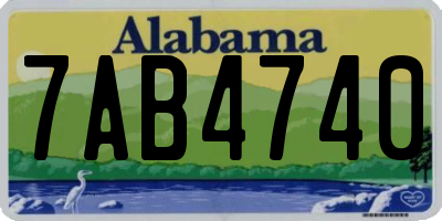 AL license plate 7AB4740