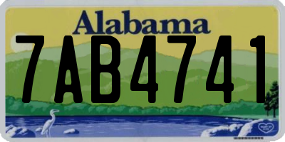 AL license plate 7AB4741