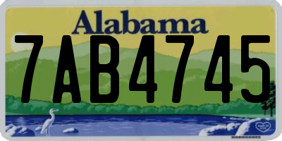 AL license plate 7AB4745