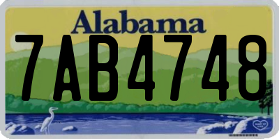 AL license plate 7AB4748