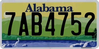 AL license plate 7AB4752