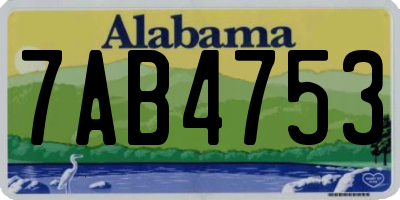 AL license plate 7AB4753