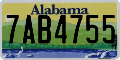 AL license plate 7AB4755