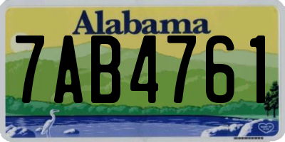 AL license plate 7AB4761