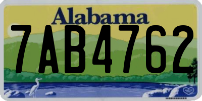 AL license plate 7AB4762
