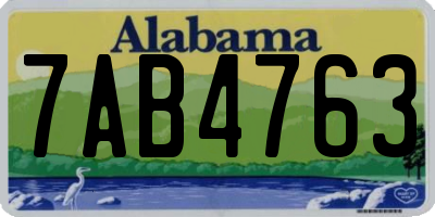 AL license plate 7AB4763
