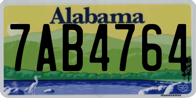 AL license plate 7AB4764