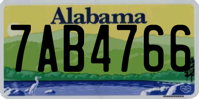 AL license plate 7AB4766