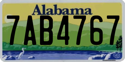 AL license plate 7AB4767