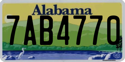 AL license plate 7AB4770