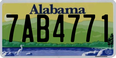 AL license plate 7AB4771
