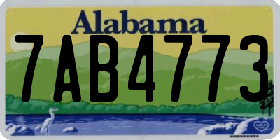 AL license plate 7AB4773