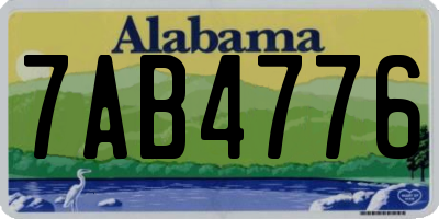 AL license plate 7AB4776