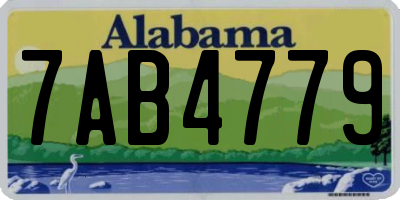 AL license plate 7AB4779