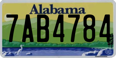 AL license plate 7AB4784