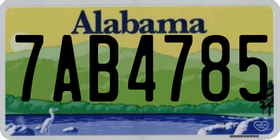 AL license plate 7AB4785