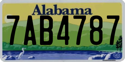 AL license plate 7AB4787