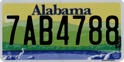 AL license plate 7AB4788
