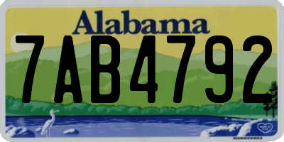 AL license plate 7AB4792