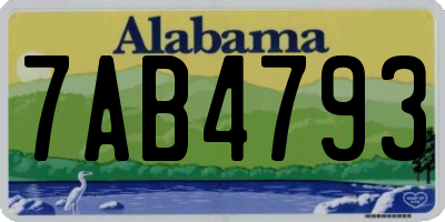 AL license plate 7AB4793