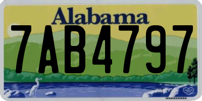 AL license plate 7AB4797