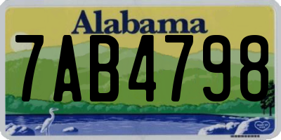 AL license plate 7AB4798