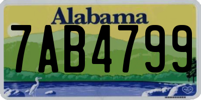 AL license plate 7AB4799
