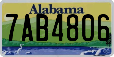 AL license plate 7AB4806