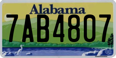 AL license plate 7AB4807