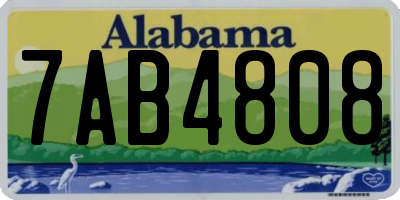 AL license plate 7AB4808