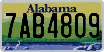 AL license plate 7AB4809