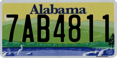 AL license plate 7AB4811